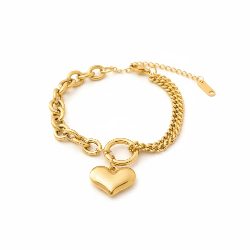 heart chain bracelet